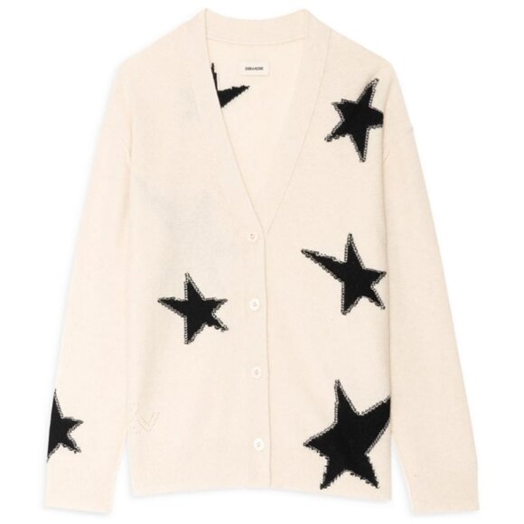 Zadig & Voltaire Mirkaz Cashmere V Neck Cardigan Sweater - Picture 4 of 7